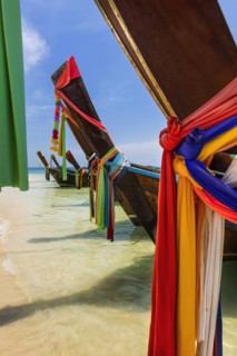 Longtail boat for transporting tourists, water taxi, taxi boat, ferry, ferry boat, fishing boat,