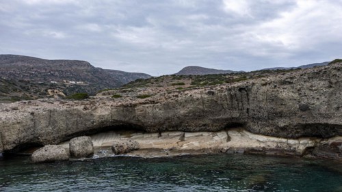 The coast near Malolo, Milos, Cyclades, Greece, Europe