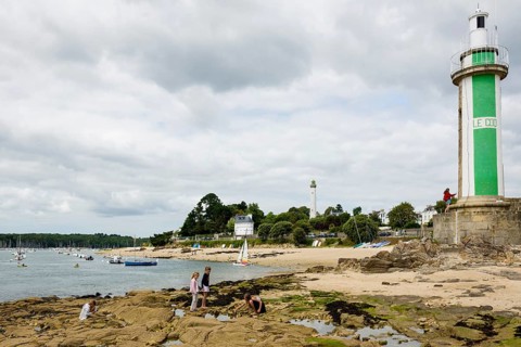Lighthouse, Benodet, Finistere, Brittany, France, Europe