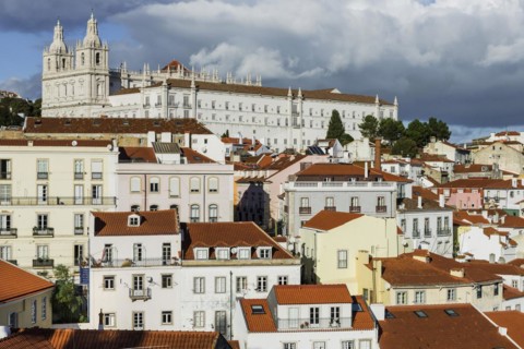 View of Alfama, city view, tourism, travel, city trip, urban, building, historic, old town, centre,