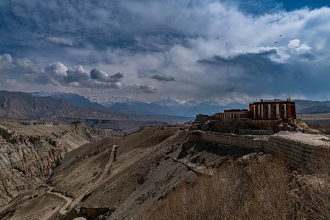 Thubten Shedrup Dhagyeling Monastery, Tsarang, Kingdom of Mustang, Nepal, Asia