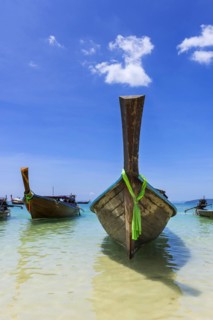 Longtail boat for transporting tourists, water taxi, taxi boat, ferry, ferry boat, fishing boat,