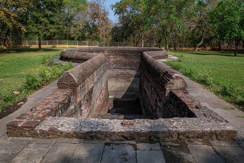 Helical Stepwell, Unesco site Champaner-Pavagadh Archaeological Park, Gujarat, India, Asia