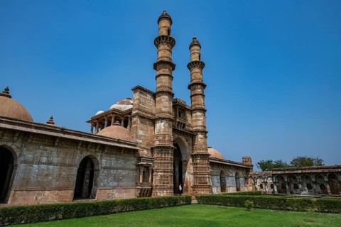 Jami mosque, Unesco site Champaner-Pavagadh Archaeological Park, Gujarat, India, Asia