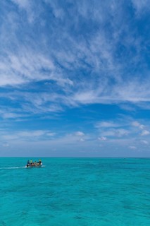 Little tourist boat, Agatti Island, Lakshadweep archipelago, Union territory of India
