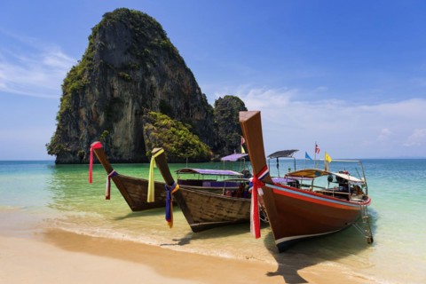 Longtail boat, fishing boat, wooden boat, boat, decorated, tradition, traditional, faith, cloth,