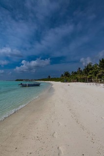 White sand beach, Parli 1 island, Lakshadweep archipelago, Union territory of India