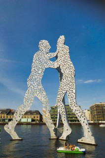 Molecule man on the Spree, art, sculpture, monument, river, attraction, sightseeing, capital,