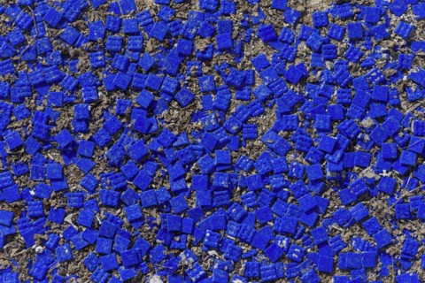 Blue tiles as texture, background, single, construction, building material, construction industry,