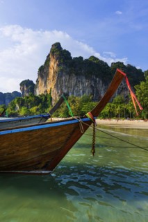 Longtail boat for transporting tourists, water taxi, taxi boat, ferry, ferry boat, fishing boat,