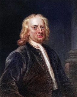 Sir Isaac Newton 1642-1727, English physicist and mathematician. From the book Gallery of