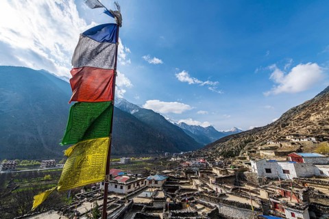 Historical village of Marpha, Jomsom, Nepal, Asia