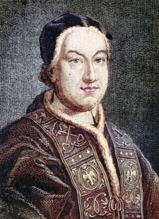 Pope Pius VI, 1717-1799, Historical, digitally restored reproduction from a 19th century original,