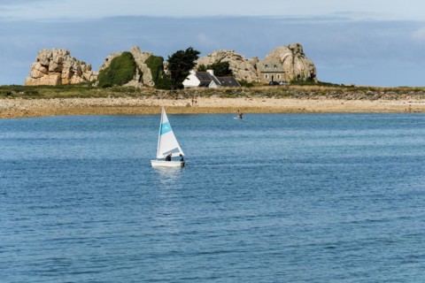 House between rocks, Castel Meur, La Gouffre, Plougrescant, Cote de Granit Rose, Cotes d'Armor,