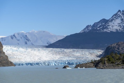 Glacier, Lago Grey, Torres del Paine National Park, Parque Nacional Torres del Paine, Cordillera