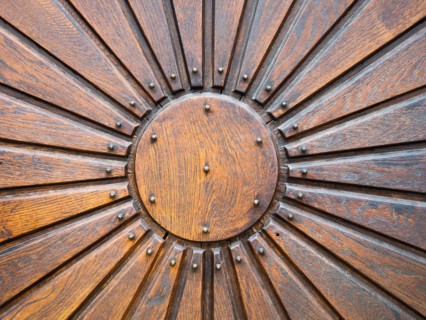 Detail of the church door, Roman Catholic parish church of St Nicholas, Stubenberg am See, Eastern