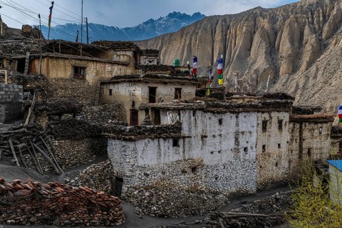 Remote Tetang village, Kingdom of Mustang, Nepal, Asia