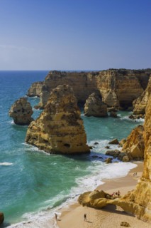 Beach, beach area in the Algarve, summer holiday, weather, sunny, Atlantic, beach, beach holiday,