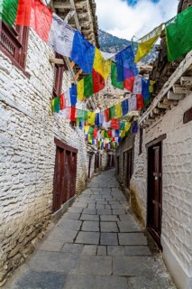 Historical village of Marpha, Jomsom, Nepal, Asia