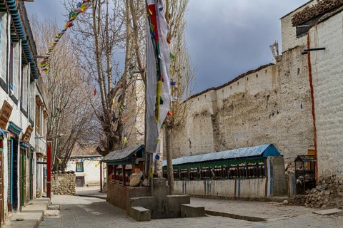 The walled historic centre, Lo Manthang, Kingdom of Mustang, Nepal, Asia