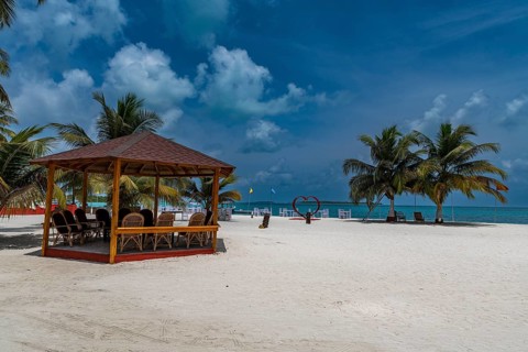 White sand beach on Bangaram island, Lakshadweep archipelago, Union territory of India