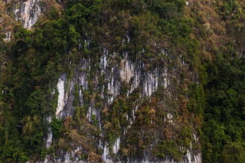 Limestone rocks in Cheow Lan Lake in Khao Sok National Park, nature, travel, holiday, lake,