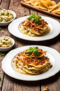 The rustic wooden table groans under the weight of the thick Maultaschen, garnished with