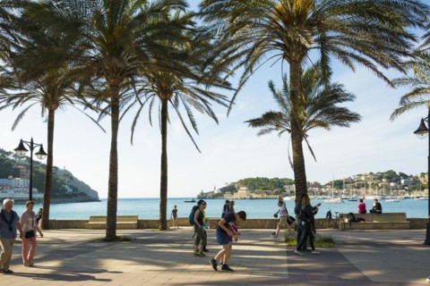 Promenade, Port de Soller, Majorca, Majorca, Balearic Islands, Spain, Europe