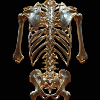 Medical illustration of a human chest with lungs, AI generated