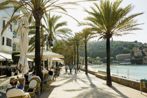 Promenade, Port de Soller, Majorca, Majorca, Balearic Islands, Spain, Europe