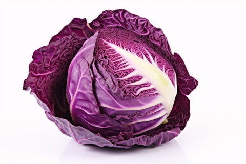 Red cabbage on white background. KI generiert, generiert AI generated