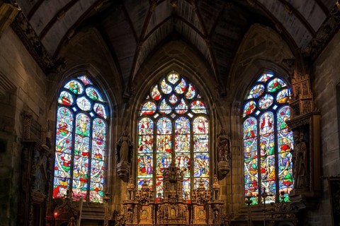Calvary Church of Saint-Germain, Pleyben, Departement Finistere, Brittany, France, Europe