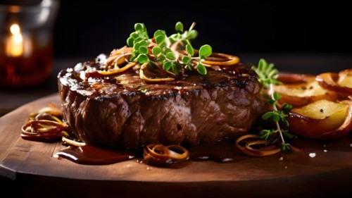 Steaming hot Gaisburger Marsch beef chunks, mixed with spaetzle and vegetables, AI generated, AI