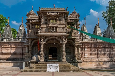 Hutheesing Jain Temple, Unesco site, Ahmedabad, Gujarat, India, Asia