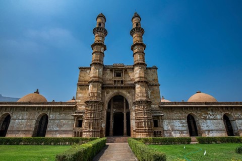 Jami mosque, Unesco site Champaner-Pavagadh Archaeological Park, Gujarat, India, Asia