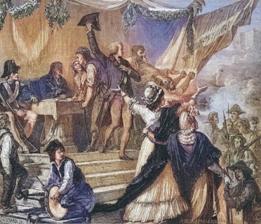 Recruitment of volunteers, 1792, France, French Revolution, Historical, Digitally restored