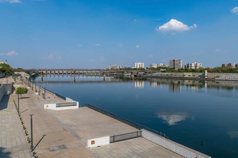 Sabamati riverfront, Unesco site, Ahmedabad, Gujarat, India, Asia