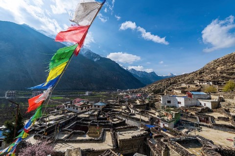 Historical village of Marpha, Jomsom, Nepal, Asia