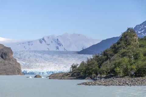 Glacier, Lago Grey, Torres del Paine National Park, Parque Nacional Torres del Paine, Cordillera