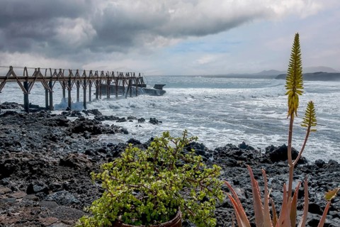 Coast in Arrieta, Lanzarote, Canary Island, Spain, Europe