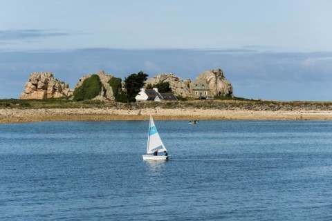 House between rocks, Castel Meur, La Gouffre, Plougrescant, Cote de Granit Rose, Cotes d'Armor,