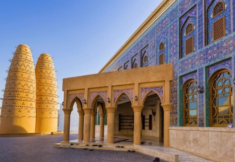 The Katara Mosque in the Katara Cultural Centre of Doha, church, church tower, wealth, Orient,