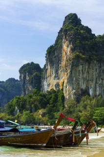 Longtail boats, boat, wooden boat, ferry boat, ferry, tourist ferry, transport, transpoLimestone