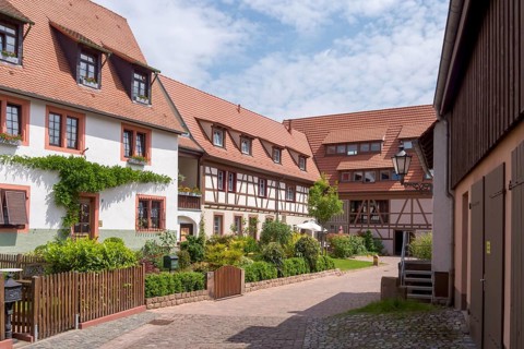 Jesuitenhof or Bettendorfer Hof, former aristocratic court, Ladenburg, Baden-Wuerttemberg, Germany,
