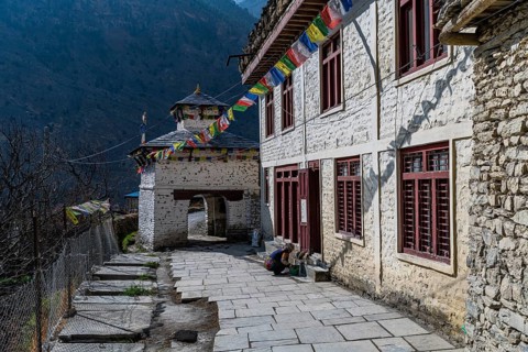 Historical village of Marpha, Jomsom, Nepal, Asia