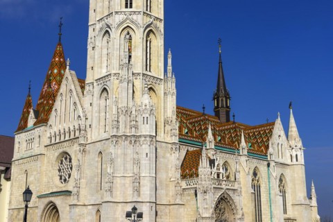 Matthias Church in Fisherman's Bastion, Trinity Square, city trip, church, attraction, building,