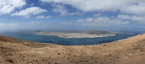 View of La Graciosa Island, Lanzarote, Canary Islands, Spain, Europe