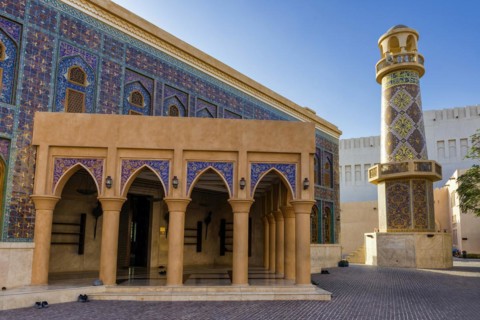 The Katara Mosque in the Katara Cultural Centre of Doha, church, church tower, wealth, Orient,