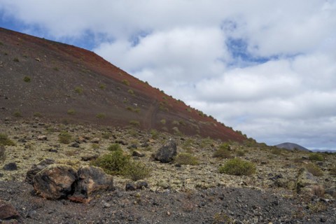 Caldera Colorada, Parque Natural de Los Volcanes, Masdache, Lanzarote, Canary Islands, Spain,