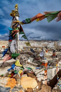 The walled historic centre, Lo Manthang, Kingdom of Mustang, Nepal, Asia